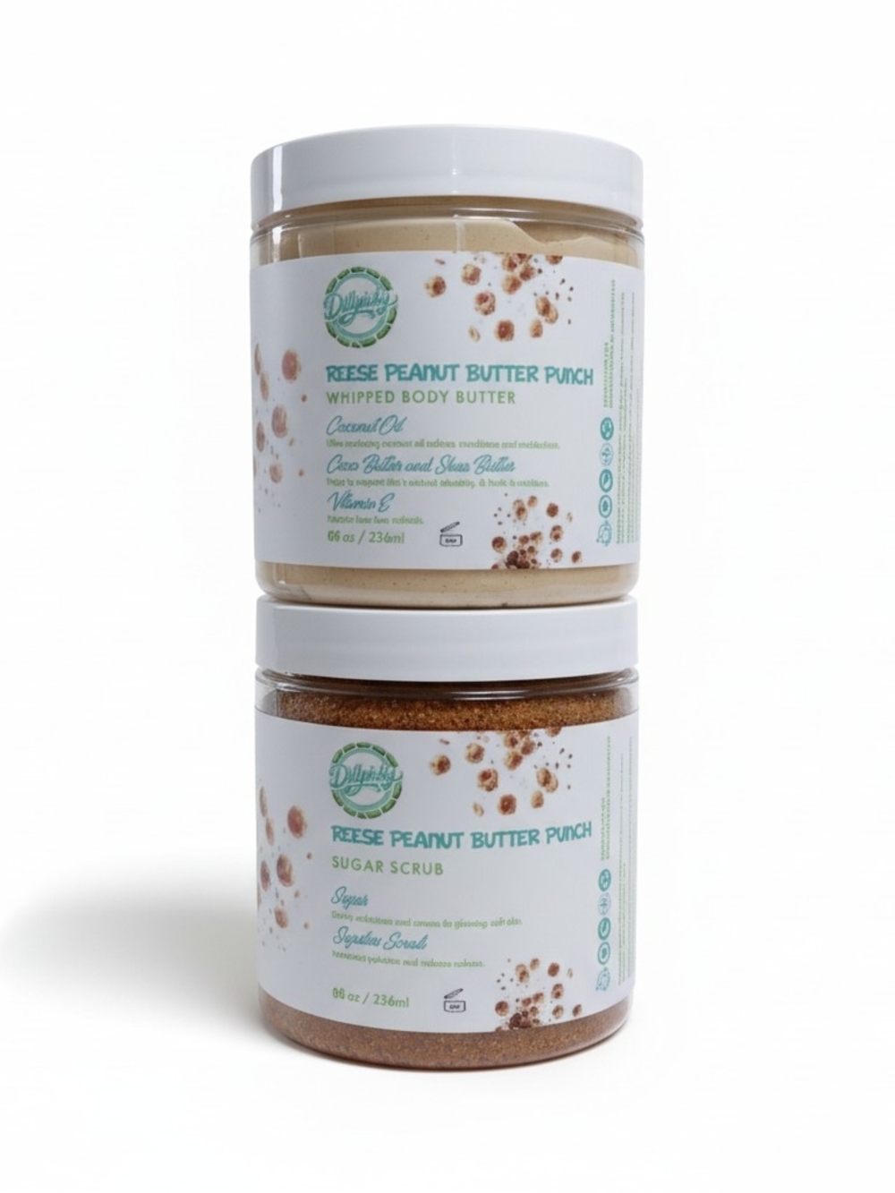 Dillpicky & Aminnah Reese Peanut Butter Punch Whipped Body Butter & Sugar Scrub